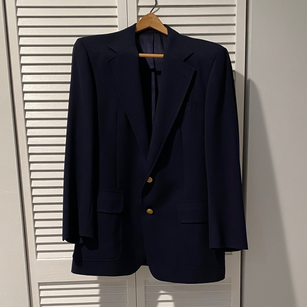Classic Navy Stanley Blacker Blazer with gold buttons